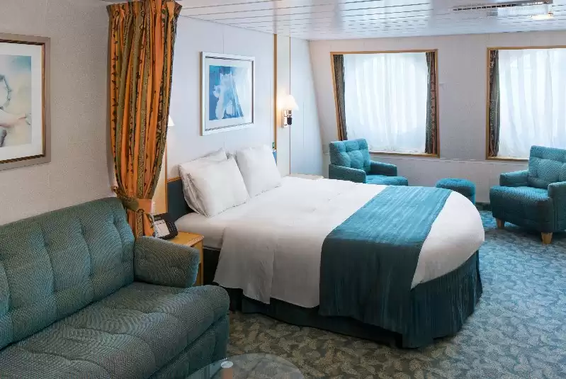 Cabine spacieuse avec vue sur la mer