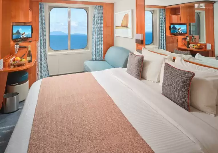 Cabine extérieure avec baie vitrée