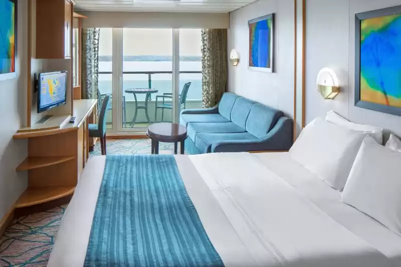 Cabine spacieuse avec vue sur la mer et balcon