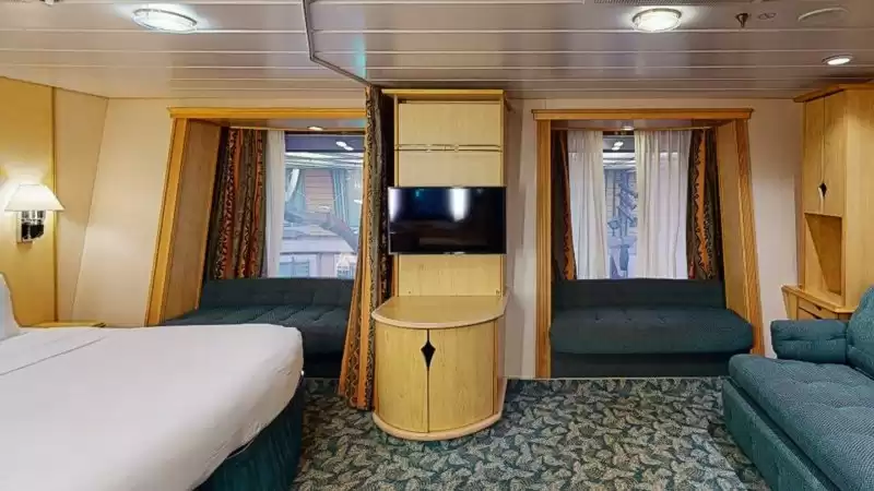 Cabine intérieure spacieuse avec vue sur la promenade