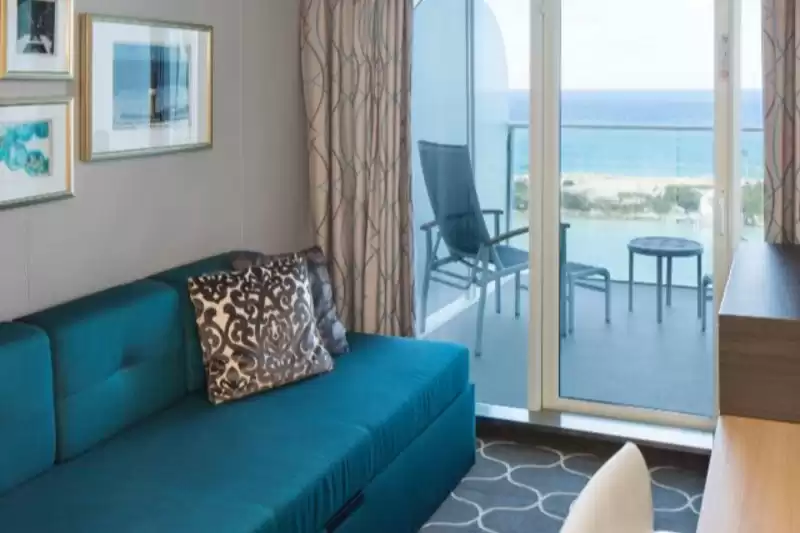Cabine vue sur mer ultra spacieuse avec grand balcon