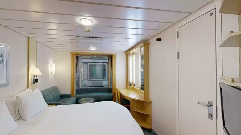 Cabine intérieure vue sur la promenade