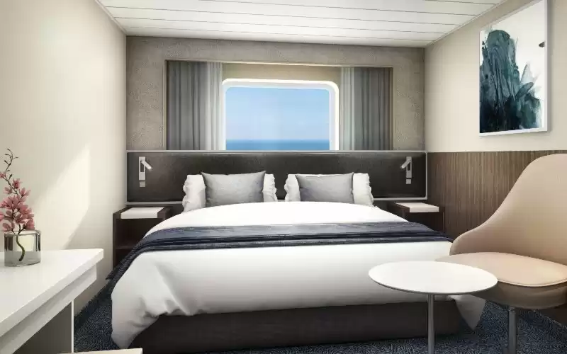 Cabine extérieure avec baie vitrée